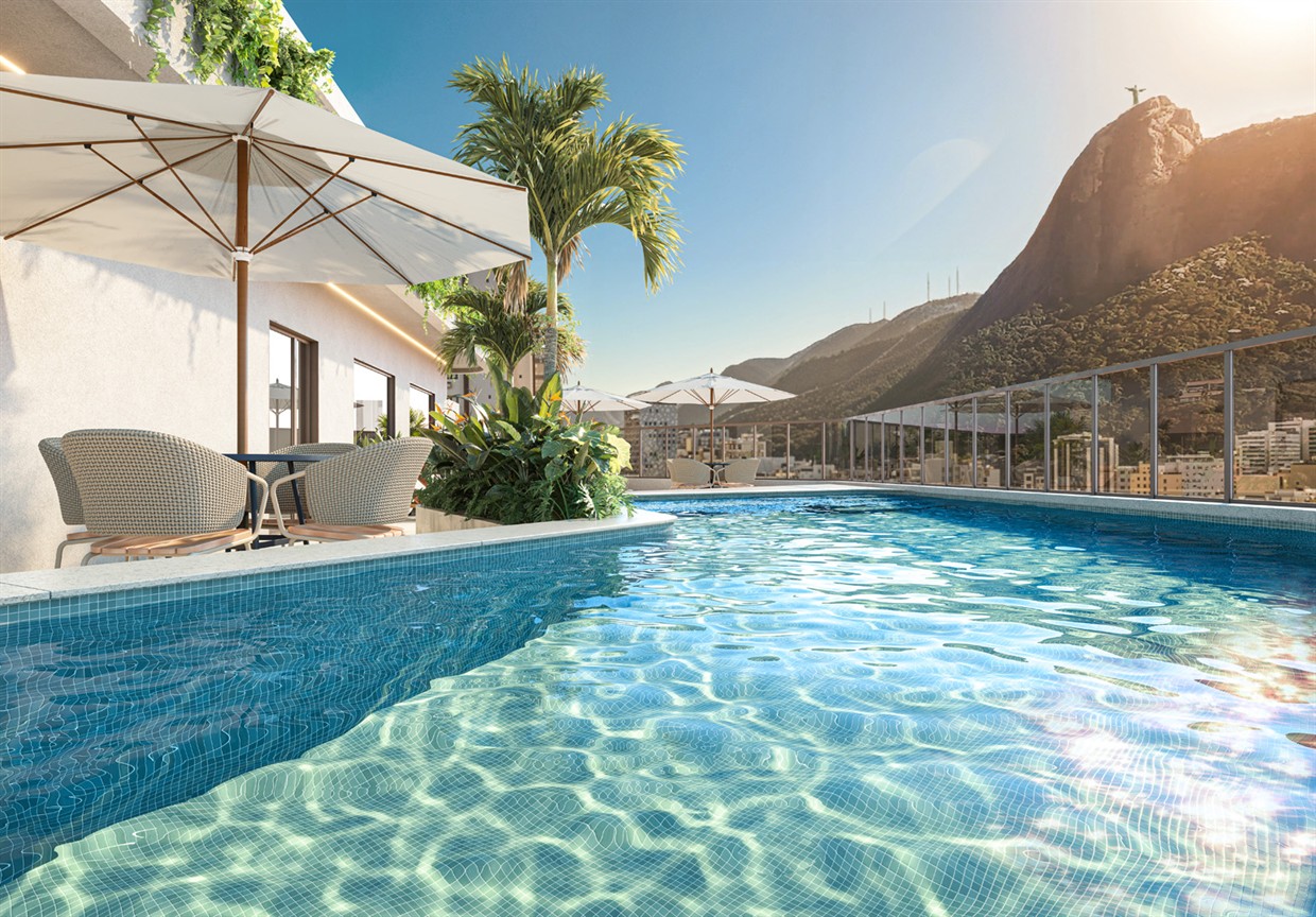 Piscina do rooftop do Guima Botafogo